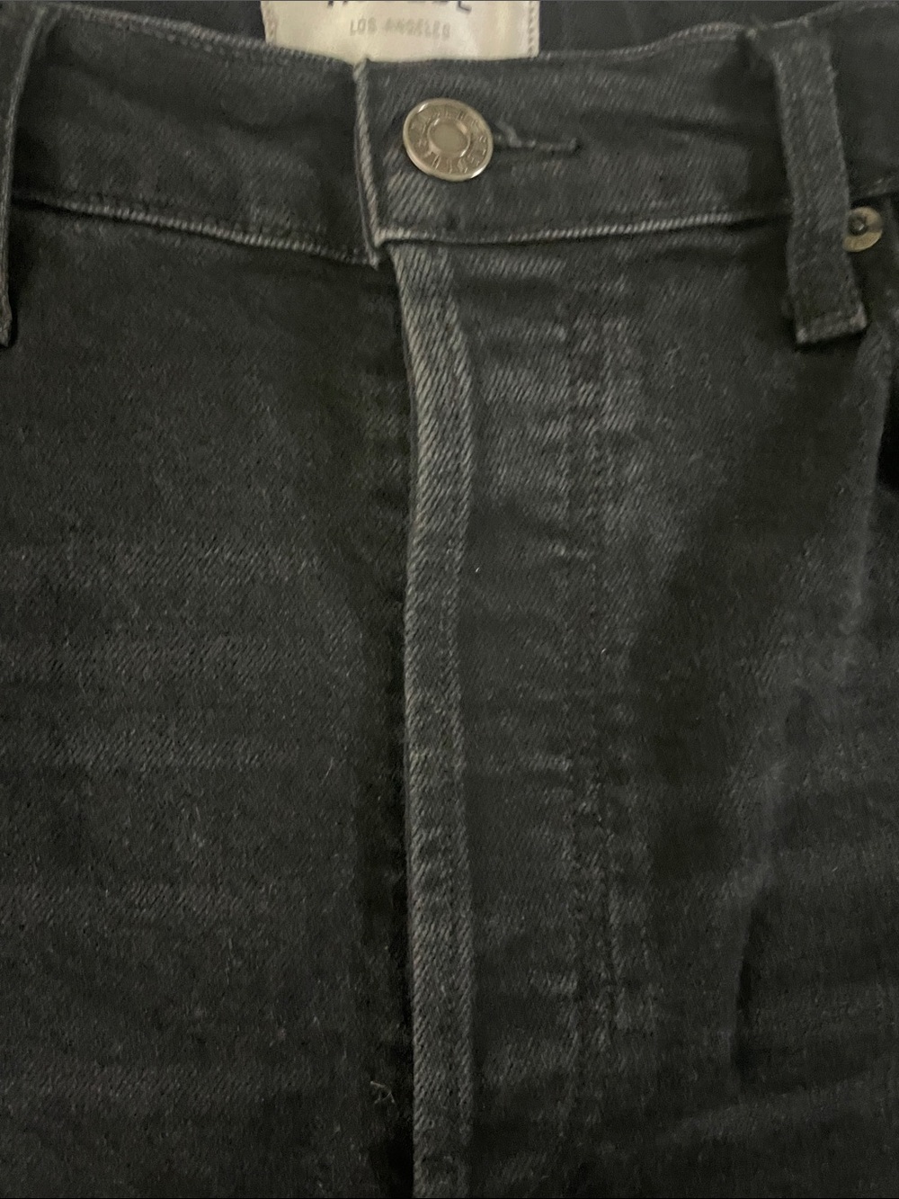 AGOLDE Women's Washed Black High Rise Straight Leg Button Fly Jeans - Picture 11 of 14